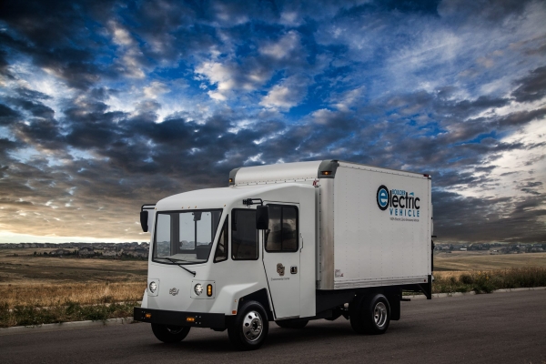 Ciężarówka elektryczna firmy Boulder Electric Vehicle