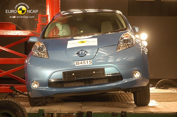 Test zderzeniowy Nissana Leaf przeprowadzony przez Euro NCAP