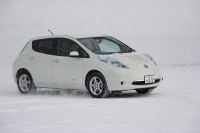 Jazdy próbne Nissanem Leaf na śniegu