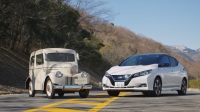 Nissan Leaf II po 70-latach odwiedza praprzodka Tama
