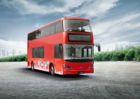 Nagranie prezentujące piętrowe autobusy elektryczne BYD w Londynie