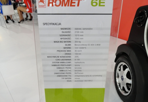 Romet 6E na wystawie Poznań Motor Show 2015