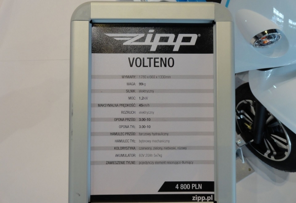 Zipp Volteno na wystawie Poznań Motor Show 2015