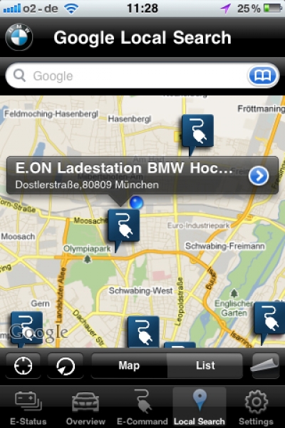 Aplikacja służąca do komunikacji z BMW ActiveE