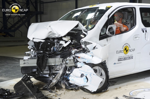 Nissan e-NV200 Evalia w testach zderzeniowych Euro NCAP