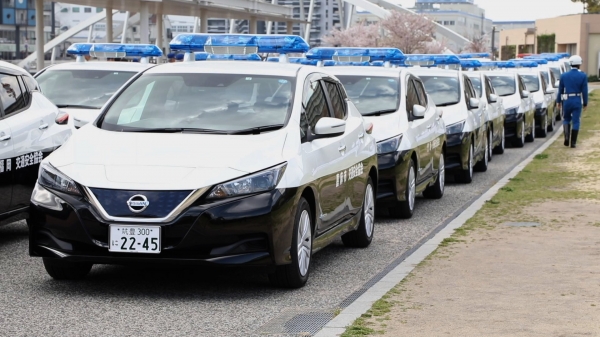 Nissan Leaf 2018 - policja w Japonii