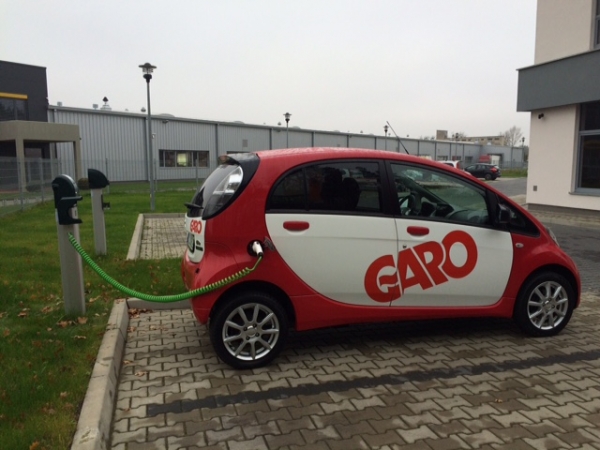 Terminal ładowania firmy Garo na parkingu Garo Polska w Szczecinie