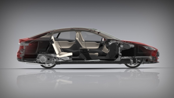 Tesla Model S w przekroju