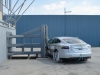 Tesla Model S podczas testu zderzeniowego NHTSA