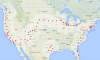 sieć stacji szybkiego ładowania Tesla Motors w USA - 19 luty 2014r.
