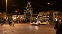 Świąteczny autobus Volvo ElectriCity w Göteborgu
